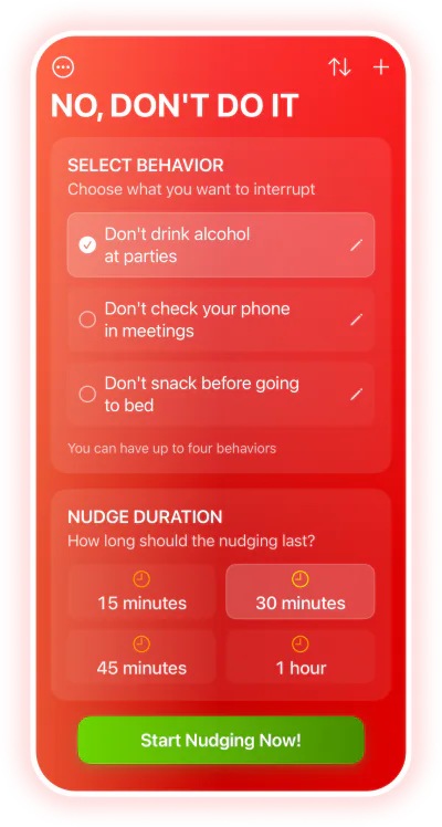 Stop unwanted behaviors